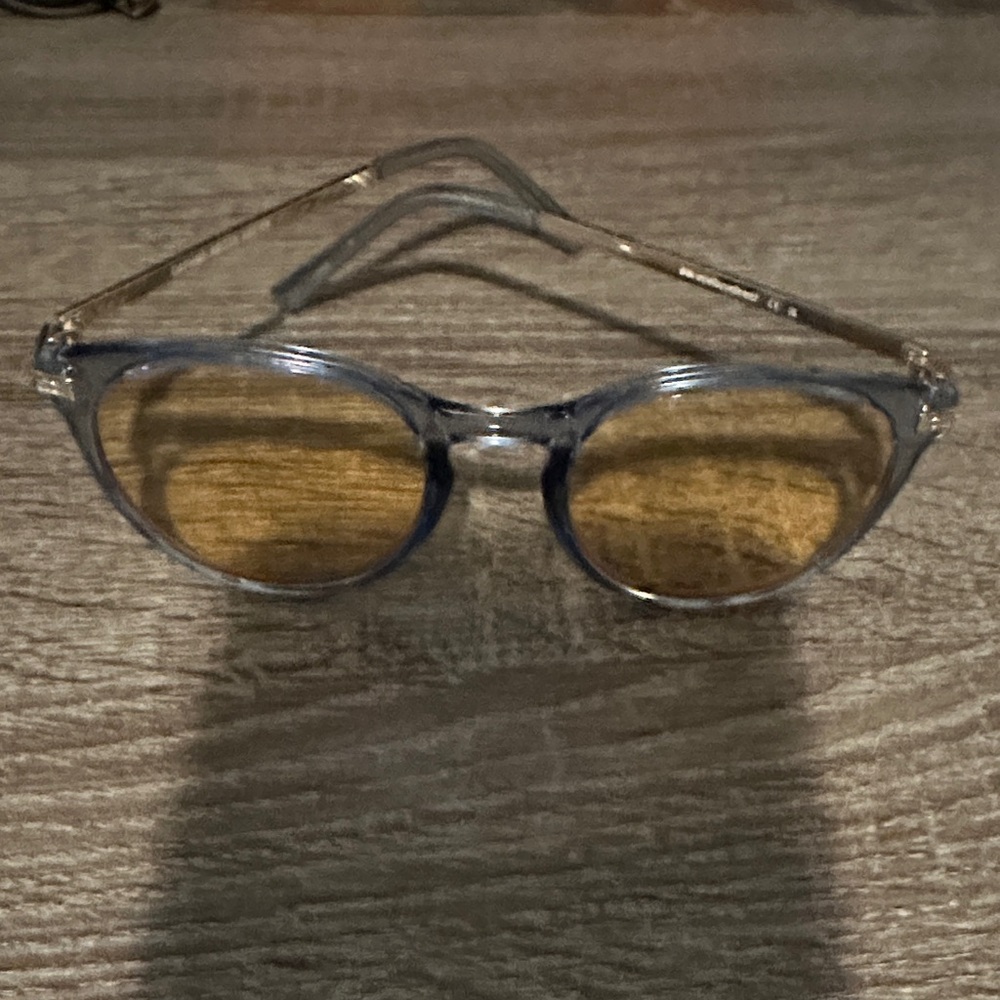 Stylish Blue and Gold Women's Glasses